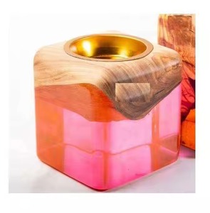 Brûleur d'encens arabe de luxe en bois et résine époxy, artisanal et écologique, personnalisable, parfait pour la décoration de la maison - Product Image 2