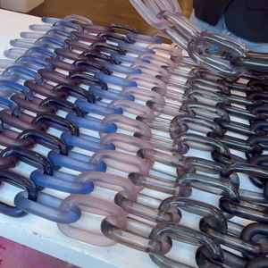 Grandes chaînes en résine transparente colorées pour la décoration murale, projets de bricolage, séparateurs de pièce et accessoires de rideaux - Product Image 4