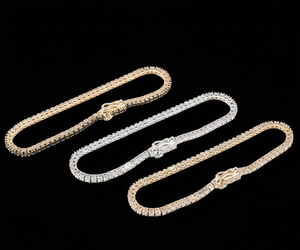 Bracelet tennis en moissanite glacée fantaisie, matrice de diamants, argent sterling 925, finition premium - Product Image 3