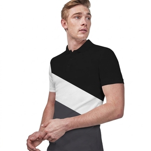 Chemise Homme Personnalisée en Gros à Manches Courtes Color Block en Tissu Éponge Brodé Style Formel Polyester Respirant Impression Numérique - Product Image 1