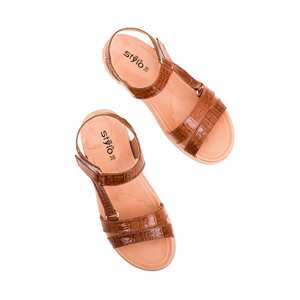 Sandale à talon moutarde PU0200 - Product Image 1