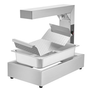Scaldavivande Elettrico Commerciale da 750W in Acciaio Inossidabile con Stazione di Scarico Integrata per Patatine Fritte, da Banco 104- - Product Image 1