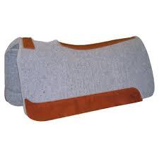 Tapis de selle en feutre de laine occidentale haut de gamme, sur mesure, renforcé en cuir, pour l'équitation, vente en gros directe usine - Product Image 1