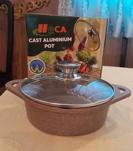 Ensemble de 3 casseroles en aluminium moulé sous pression, revêtement antiadhésif céramique/PTFE, fond à induction pleine surface, couvercles en verre trempé - Product Image 5