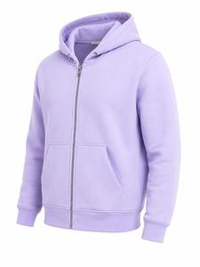 Sweat-shirt à capuche pour homme, couleur unie, en molleton extensible/coton, coupe classique, streetwear décontracté, respirant, écologique, sweat-shirt d'automne - Product Image 3