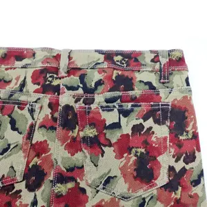 Pantalones Cortos de Mezclilla Casuales Vintage de Verano Transpirables de Secado Rápido Cortavientos con Botones y Cintura Media de Pierna Recta con Estampado al por Mayor - Product Image 4