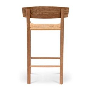 Modern Solid Teak Wood Bar Chair Durable Wooden Counter <b>Stool</b> for Home Kitchen Cafe Bar Furniture Wholesale Supplier - Product Image 4
