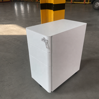 Meuble de rangement mobile en métal noir et blanc, grande capacité, verrouillable, pour dessin, sous bureau, en acier, pour dossiers de bureau