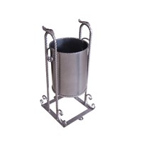 Poubelle décorative vintage en métal avec pédale, seau intérieur amovible, pédale en laiton massif poli de qualité supérieure, personnalisable, élégante