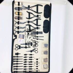 Kit de pinces professionnelles pour extensions de cheveux - Acier inoxydable de qualité chirurgicale, fonction micro-perles confortable, ciseaux inclus - Product Image 2
