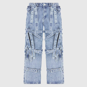 กางเกงยีนส์ลำลองผู้หญิงทรงสกินนี่คุณภาพสูง ระบายอากาศได้ดี ไซส์ใหญ่ ผลิตตามสั่ง ขายส่ง OEM พร้อมโลโก้แบบกำหนดเอง - Product Image 2