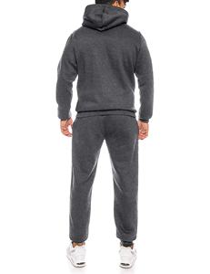 Casual Fleece Warm Pullover Hoodie Sweatshirt and Sweatpants Sport Suit Track Sets with Tracksuits - Product Image 2