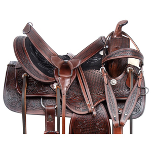 Silla de Montar Occidental Personalizada OEM para Caballos, Color/Talla Personalizables, Logotipo Personalizado, Alta Calidad, Hecha en Pakistán, Cómoda y Transpirable - Product Image 6