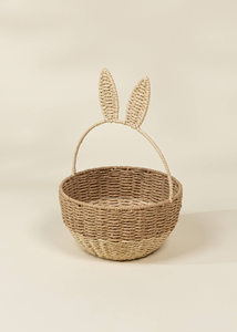 Best Selling <b>Paper</b> Easter Basket Bunny Ear Handle Design Sustainable Kids Gift Basket Wholesale Bulk OEM Easter Decoration - Product Image 3