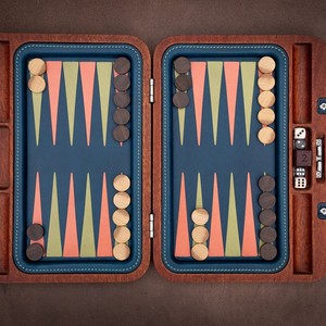 Customized Size Color High-Quality PU Leather Foldable <b>Backgammon</b> Box Personalized Game <b>Set</b> Case Custom Logo Unisex - Product Image 1