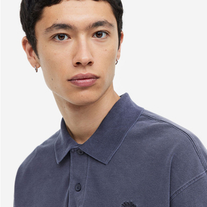 Polo brodé personnalisé OEM en gros, grande taille, contrastant, en coton, à manches courtes, pour hommes, pour le golf - Product Image 4