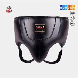 Protège-entrejambe de boxe OMIKA INTERNATIONAL Pro - Unisexe, en cuir résistant aux chocs, mousse haute densité, protection personnalisable avec logo - Product Image 1