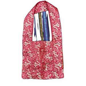 Bolso de Hombro Budista de Seda con Bordado de Caracteres, Forro de Poliéster Ligero y Duradero - Product Image 1