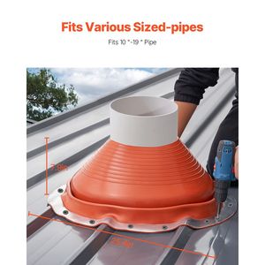 Coperture Flessibili in Silicone per Tubi e Bocchette di Ventilazione per Tubi con Diametro Esterno da 10 a 19 Pollici, Resistenti alle Alte Temperature (-101 Fahrenheit), Modello 437 - Product Image 2