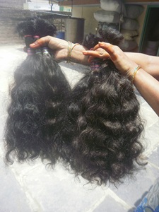 Extensiones de Cabello Humano Remy Virgen Indio Más Vendidas, Color Natural, Ondulado, Doble Trama a Máquina, Puntas Gruesas, Paquete de 4 oz, Siete Unidades - Product Image 1