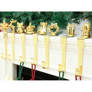 Latest Design Silver Gold Polished Metal <b>Stocking</b> <b>Holder</b> High Demand Products Christmas <b>Stocking</b> Metal Ornaments Supplies - Product Image 2