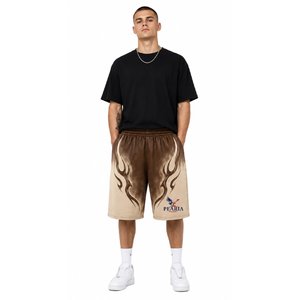 Men's Summer T <b>Shirt</b> and Shorts Set Elastic Waist Casual Sports Outfit Custom Logo Streetwear - Product Image 1