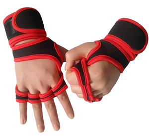 Guantes de Entrenamiento Ajustables de Medio Dedo para Hombre y Mujer, con Cierre de Cordones para Levantamiento de Pesas, Logotipo Personalizado, Precio al por Mayor - Product Image 1