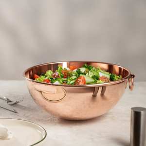 Bol en cuivre massif poli pour la restauration, les buffets, les présentoirs, fournisseur de vaisselle de table pour hôtels, usage intensif - Product Image 1