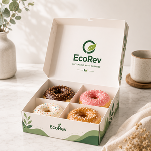 Caja de Cartón Ranurada Personalizada EcoRev, Rectangular, Impresión a Cuatro Colores, Empaque Ecológico para Alimentos con Diseño de Logotipo - Product Image 2