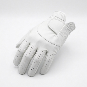 Custom <b>White</b> Cabretta Leather Golf <b>Glove</b> Left Hand Soft Grip OEM ODM Private Label Low MOQ Factory Manufacturer Supplier - Product Image 3