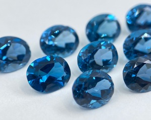 Topacio Azul de Londres Natural, Corte Ovalado, Tratado Térmicamente, Gema Suelta con Cambio de Color, Venta al por Mayor para Fabricación de Joyas - Product Image 6