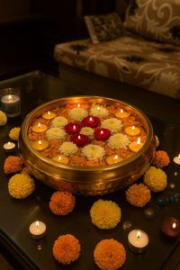 Decorative Metal <b>Candle</b> Bowl For <b>Floating</b> <b>Candle</b> Arrangement Creating Calm And Peaceful Home Environment - Product Image 6