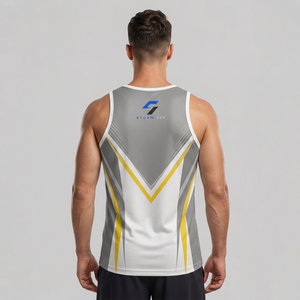 Débardeur sans manches pour homme Storm Fit, impression sublimée, 100 % polyester, séchage rapide, col rond, vêtements de sport pour la gym et les entraînements - Product Image 3