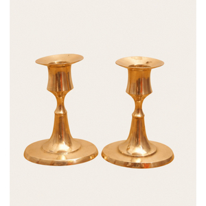 Luxury Antique Gold <b>Brass</b> Candle <b>Holder</b> Set - Elegant Vintage Taper <b>Candlestick</b> Stands for Wedding Table Centerpiece On Sale - Product Image 6