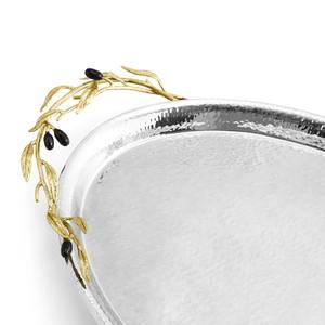 Bandeja de Servicio de Metal de Diseño Moderno Indio con Detalles Refinados, Perfecta para Exhibir Comidas y Mejorar la Decoración del Hogar a Precio de Mayoreo - Product Image 4