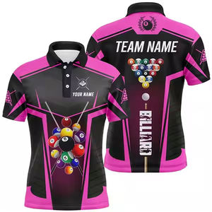 Maillot personnalisé de haute qualité pour homme, impression par sublimation, tricoté, respirant, 100% polyester, pour équipe de billard, snooker - Product Image 5