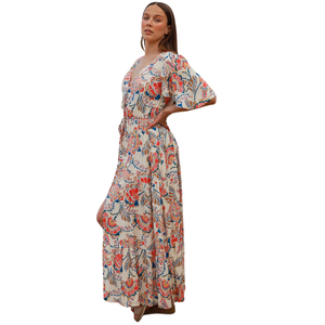 Vestido Maxi Floral para Mujer, Vestido Casual de Cintura Alta - Product Image 1