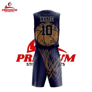 Ensemble de maillots de basket-ball unisexe personnalisables réversibles sans manches, respirant, anti-UV, évacuant l'humidité, avec design imprimé par sublimation - Product Image 4