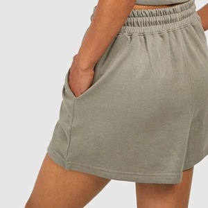 New Fashionable Trending <b>Hot</b> Women's Shorts 100% Cotton Custom Silk Screen Printed Logo Breathable Quick Dry <b>High</b> <b>Waist</b> Hip Hop - Product Image 3