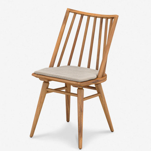 Modern Style Dining Chair Curved <b>Backrest</b> Wooden with Teak Wooden Frame Material for Home and Garden Furniture - Product Image 1