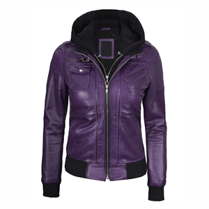 Veste en cuir véritable pour femmes, taille plus, coupe-vent et respirante, style streetwear noir pour les amateurs de moto - Product Image 1