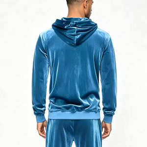 Ensemble de survêtement en velours écologique pour femme, coupe oversize et ample, avec sweat à capuche et pantalon de jogging, style urbain, grandes tailles, hiver - Product Image 3