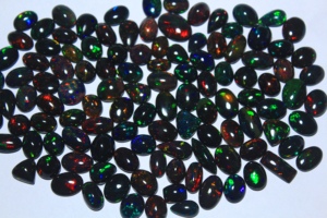 Wholesale Third Party Certified Natural <b>Gems</b> Healing Black Ethiopian Opal Cushion Cut Oval Pear Mix <b>Stone</b> CABS Crystal Cabochon - Product Image 3