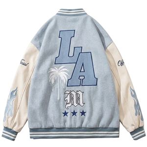 Veste de Baseball Homme Personnalisée ODM/OEM de Haute Qualité, Style Letterman, avec Écussons Gaufrés, 100% Polyester, Hiver - Product Image 2