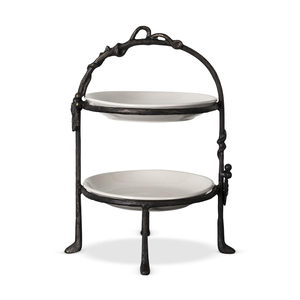Soporte de Pastelería de 2 Niveles, Soporte de Metal para Tartas para Fiestas, Bodas y Eventos, Soporte de Aluminio para Tartas y Pasteles - Product Image 1