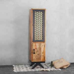 Librería/Armario Moderno Alto de Madera Maciza de Mango y Estantería para Libros, Almacenamiento y Exhibición, Ecológico, Duradero, Calidad de Exportación MANGALAM ART - Product Image 1