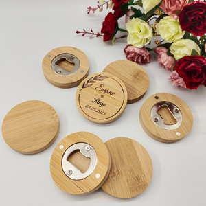 Personalized Wooden Magnet Bottle Opener Custom <b>Wedding</b> Favor Party <b>Souvenir</b> Handmade Wooden Bar Tool Kitchen Bar Decor Gift - Product Image 5
