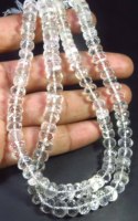 Perles facettées rondes en cristal naturel transparent de qualité supérieure Gems Valley BH, 12 pouces, 7-9 mm, perles à forer au centre pour bijoux DIY