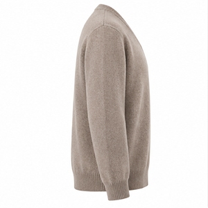 Pull en cachemire et laine pour homme INDEX, col en V, logo brodé - Product Image 5