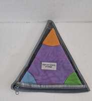Kit de aprendizaje de matemáticas con sumador de ángulos triangulares de material PET y cremallera, juego de demostración de geometría para el aula, hecho en Haryana